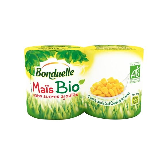 Mais sans sucre ajouté, certifié AB