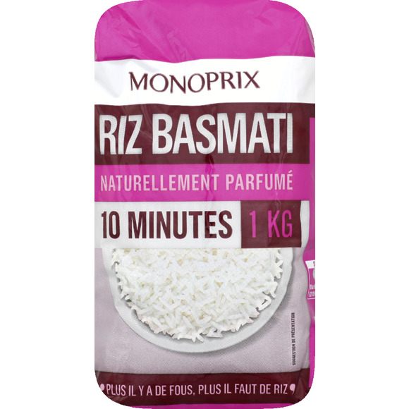 Riz basmati naturellement parfumé 10 minutes