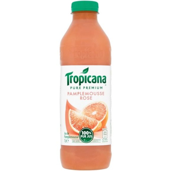 Pamplemousse rose, 100% pur jus de pamplemousse sans sucres ajoutés