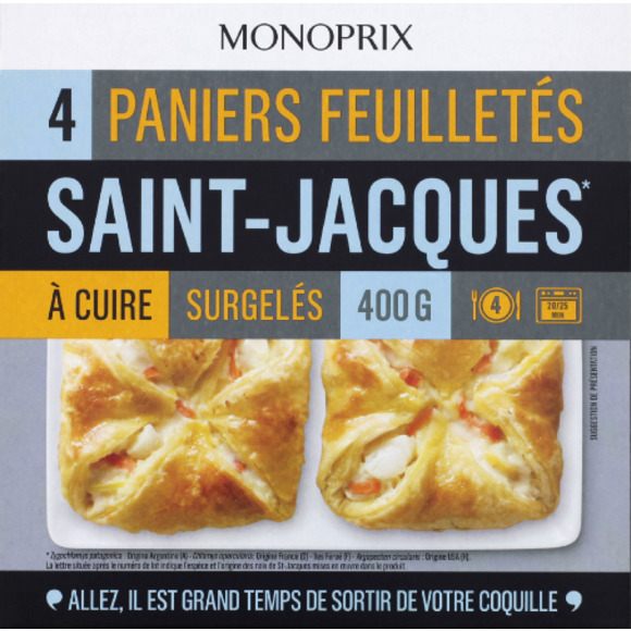 Paniers feuilletés aux noix de Saint-Jacques