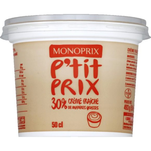 Crème fraiche 30% de matières grasses