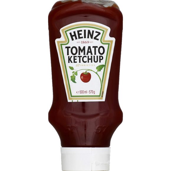 Tomato ketchup flacon souple top down