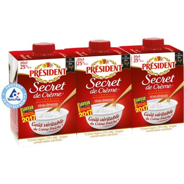 President secre de creme 25% mg