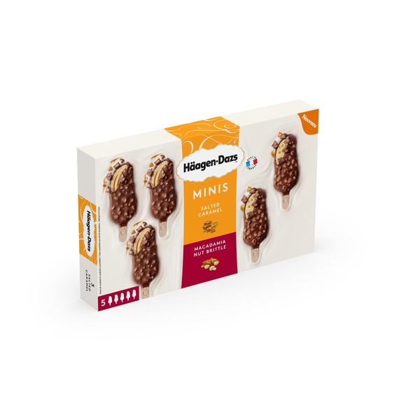 Batonnets crème glacée au caramel salé et noix de macadamia