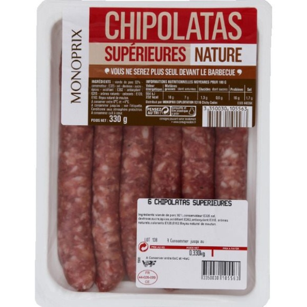 Chipolatas nature