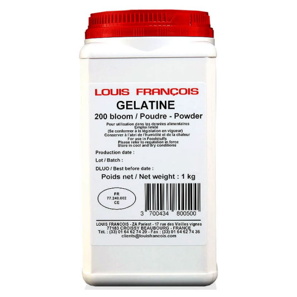 Gélatine en poudre 200 bloom origine porcine