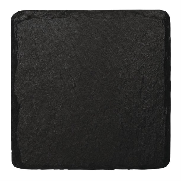 Plat de présentation en ardoise naturelle Olympia 130x130mm (Lot de 4)