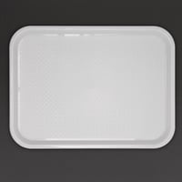 Plateau fast food en plastique Olympia Kristallon blanc 345 x 265mm