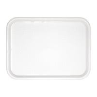 Description produit Pour un repas en libre-service plus sûr et plus fluide dans votre salle, offrez à vos clients ce grand plateau de restauration rapide en plastique Olympia Kristallon blanc de 450 (l) x 350 (P) mm. Grâce à sa surface texturée, ce plateau prévient le glissement des aliments lorsque les convives transportent leur nourriture et leur boisson. Cela permettra de réduire le risque de déversements dangereux ou d'accidents pendant le service. Sa grande surface offre beaucoup d'espace pour la nourriture, les boissons et les couverts. Ainsi, vos clients peuvent transporter confortablement et en to... Lire la suite > Caractéristiques du produit Dimensions20(H) x 450(L) x 350(P) mm MatérielPolypropylène Poids520 g Surface texturée aidant à prévenir les glissements et les déversements Les coins arrondis et le matériau en polypropylène permettent un nettoyage facile Construction robuste en polypropylène qui résiste à la flexion lors du transport d'objets lourds