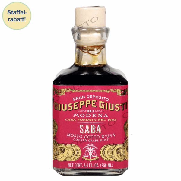 Assaisonnement balsamique Saba dans la bouteille en verre appelée Cubica 250 ml - Giusti