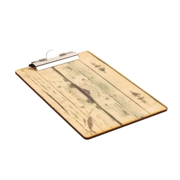 Plaque porte-menu effet bois clair Olympia