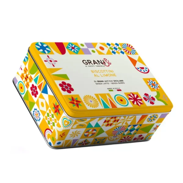 Grani Sì Lemon Biscuits in Tin 270 gr
