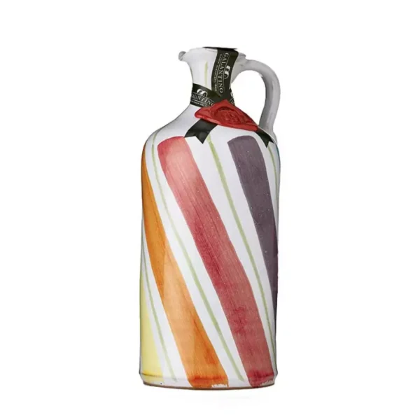 Handmade Ceramic Jar Arcobaleno with Extra Virgin Olive Oil 500 ml