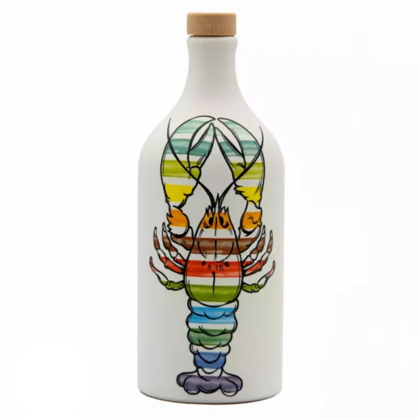 Handmade Ceramic Jar Lobster with Monocultivar Coratina Extra Virgin Olive Oil 500 ml
