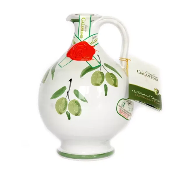 Handmade Ceramic Jar Rita with Extra Virgin Olive Oil 500 ml