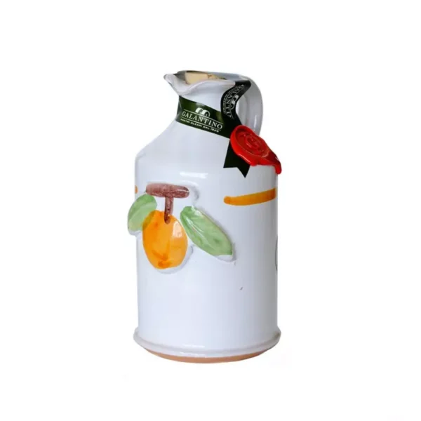 Handmade Ceramic Jar with Extra Virgin Olive Oil and Orange 250 ml