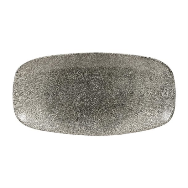 Assiettes oblongues Churchill Studio Prints Raku Quartz Black 298mm (Lot de 12)