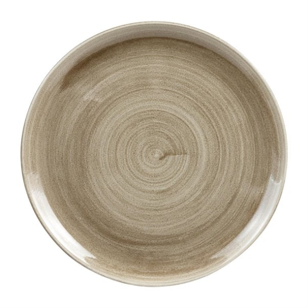Assiettes rondes Churchill Stonecast Patina Antique Taupe 324mm (Lot de 6)