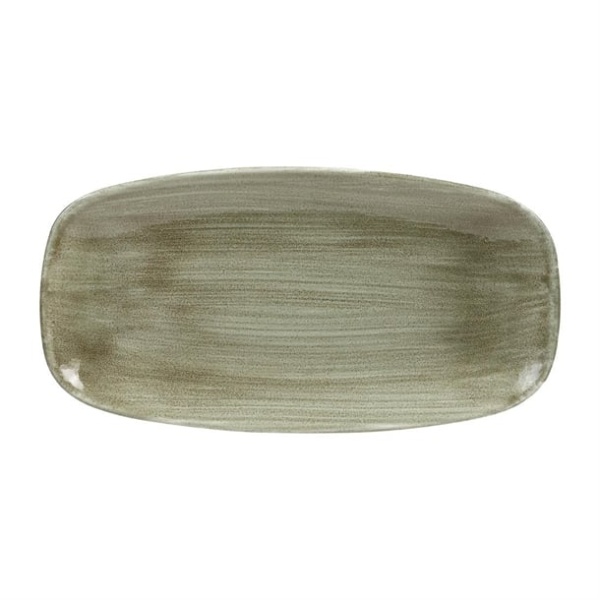 Assiettes oblongues Churchill Stonecast Patina Antique Green 298mm (Lot de 12)