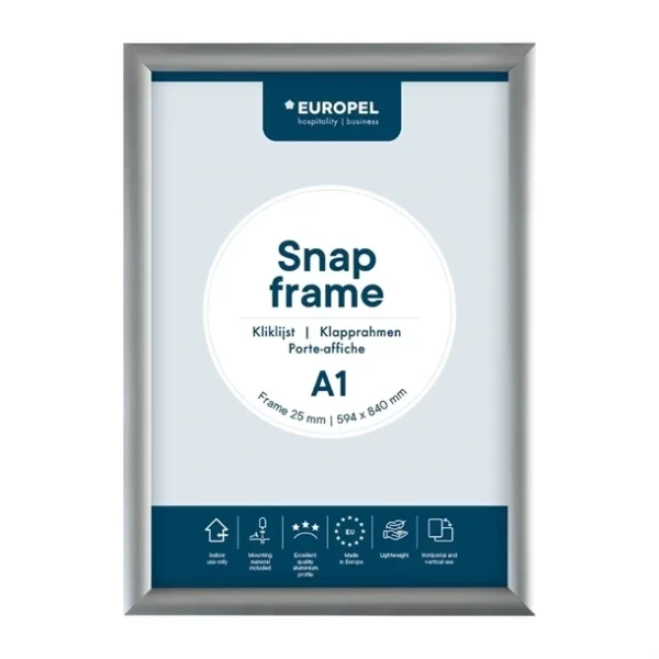 Cadre clipsable en aluminium Europel A1 25mm