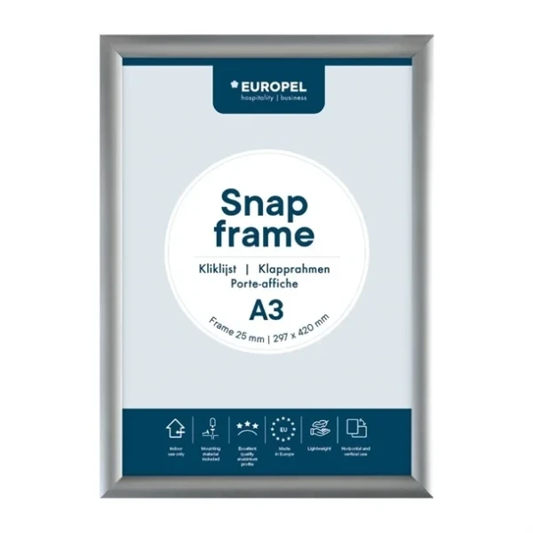 Cadre clipsable en aluminium Europel A3 25mm