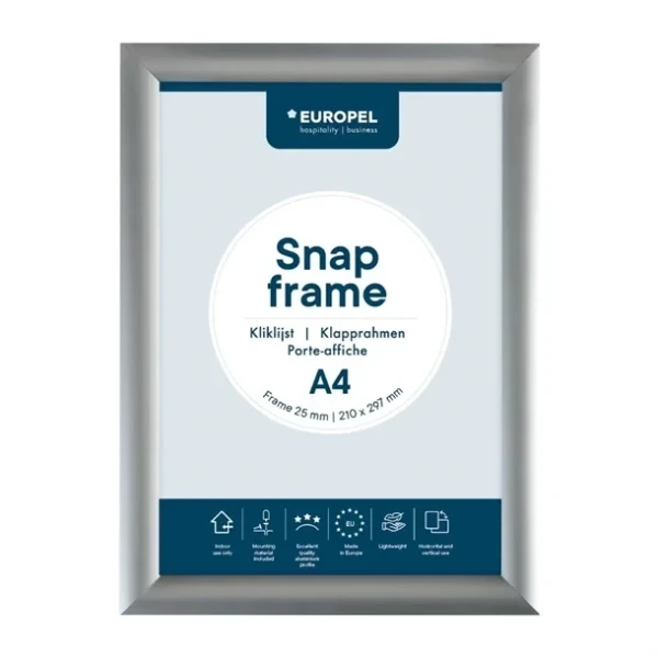 Cadre clipsable en aluminium Europel A4 25mm