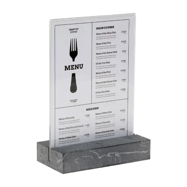 Présentoir de table Europel A5 polystone anthracite