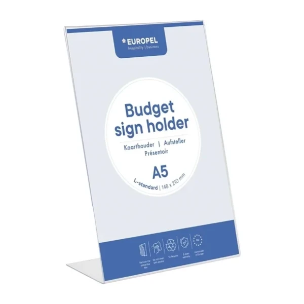 Présentoir de table Europel Budget L-standard A5 transparent