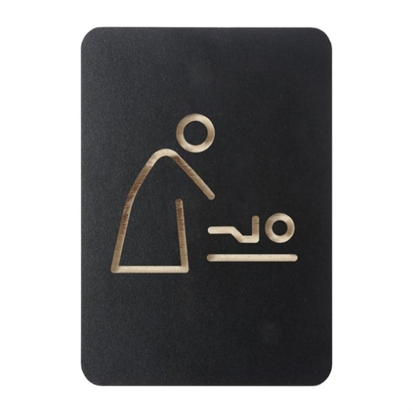 Plaque signalétique noire Europel table à langer
