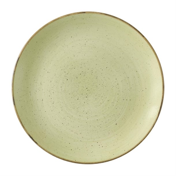 Assiettes avec rebord Churchill Stonecast Raw Green Evolve 285mm (Lot de 12)