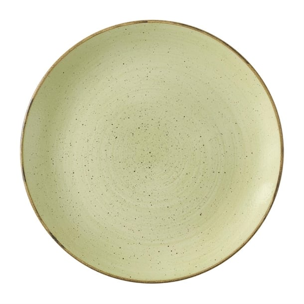 Assiettes avec rebord Churchill Stonecast Raw Green Evolve 260mm (Lot de 12)
