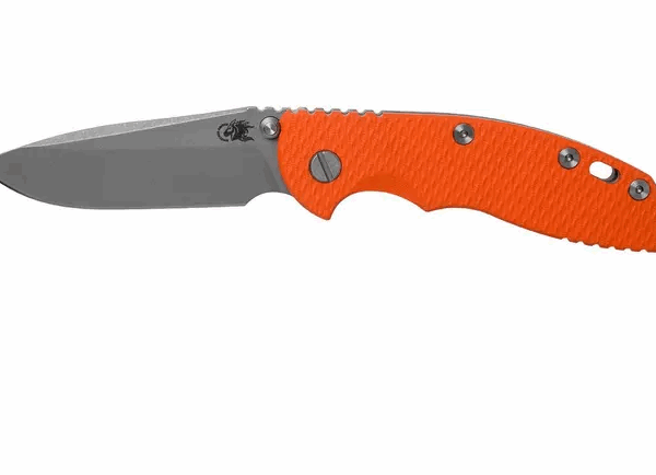 Rick Hinderer XM18 3,5" Non-Flipper Spearpoint Finition de travail, Orange G10