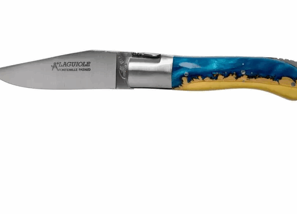 Fontenille Pataud Gentleman 10,5 cm L8HBU Blue Hybrid Buis couteau de poche
