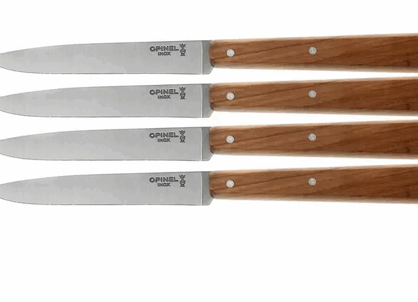 Opinel T001515, set de couteaux à steak, Esprit Sud, bois d'olivier