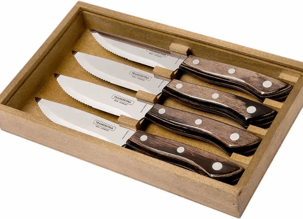 Tramontina Churrasco Premium Bueno ensemble de couteaux à steak marron 4 pièces