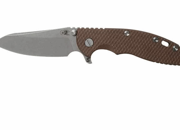 Rick Hinderer XM18 3.5" Skinny Sheepsfoot 20CV Working Finish, Flat Dark Earth G10 couteau de poche