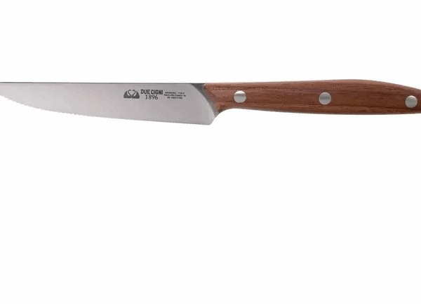 Due Cigni 1896, 2C1003DNO couteau à steak dentelé 11 cm, bois de noyer