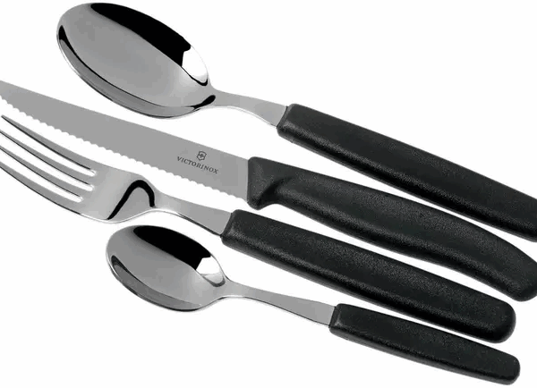 Victorinox SwissClassic 6.7233.24, ensemble de couverts 24 pièces, noir