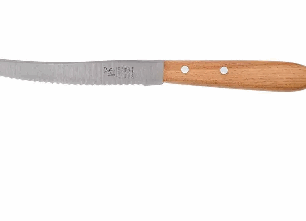 Robert Herder couteau à steak droit classique hêtre rouge acier inoxydable