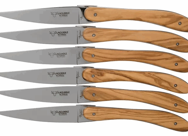 Laguiole en Aubrac Ecir set de couteaux à steak olivier 6 pièces