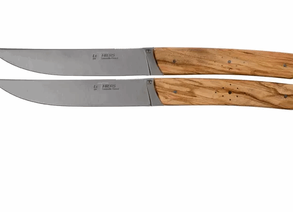 Fontenille Pataud Le Thiers set de 2 couteaux à steak en bois d'olivier, TR2TOL