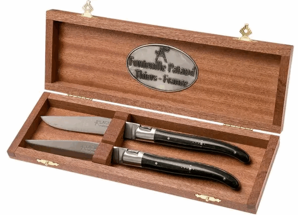 Fontenille Pataud ensemble de couteaux à steak 2 pièces, bois d'ébène