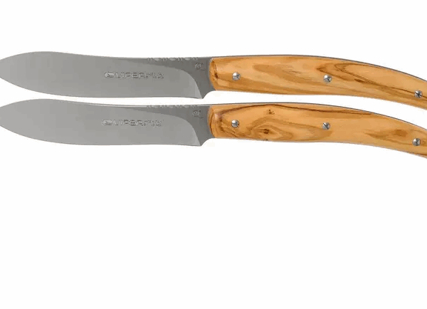 Viper Costata ensemble de couteaux à steak en bois d'olivier 2 pièces, VT7502-02UL