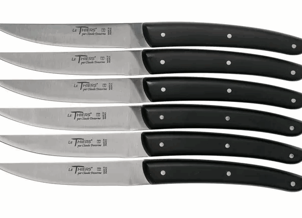 Claude Dozorme Le Thiers set de couteaux à steak 6 pièces, noir mat