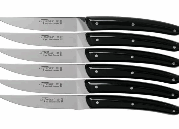 Claude Dozorme Le Thiers set de couteaux à steak 6 pièces, noir poli