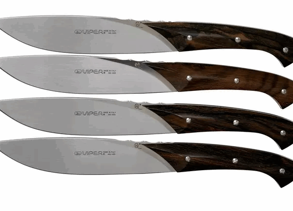 Viper Fiorentina ensemble de couteaux à steak en bois de ziricote 4 pièces, VT7500-04ZI