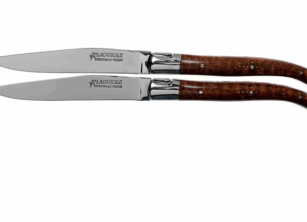 Fontenille Pataud Laguiole 2dlg steak knives set amourette snake wood, LTC2A