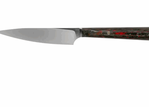 WE Knife Yakula 2013B Red & Black Fibre de carbone, couteau universel 11 cm