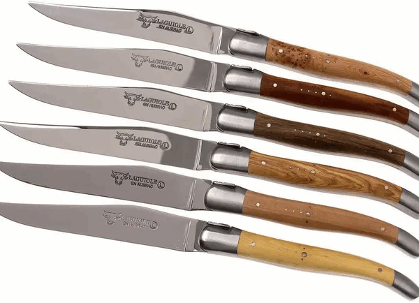 Laguiole en Aubrac set de couteaux à steak 6 pièces bois français