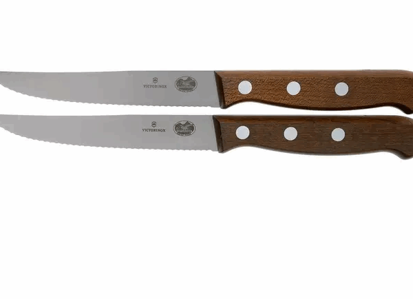 Victorinox Wood 5.1230.12G couteau à steak, lot de 2, dentelé